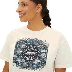 Positive Vibes Boxy Tee - Feel Good Cotton Comfort - Dipaliz - T-shirts