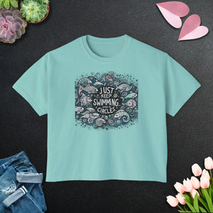 Positive Vibes Boxy Tee - Ring-spun Cotton - Dipaliz - T-shirts