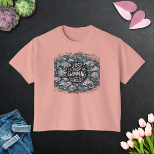 Positive Vibes Boxy Tee - Ring-spun Cotton - Dipaliz - T-shirts
