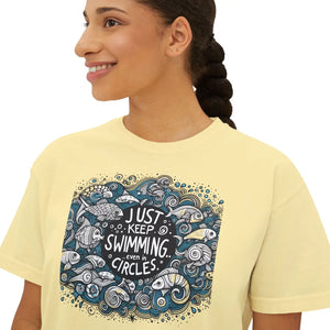 Positive Vibes Boxy Tee - Ring-spun Cotton - Dipaliz - T-shirts