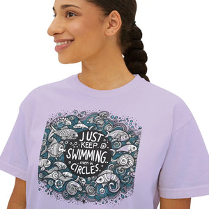 Positive Vibes Boxy Tee - Ring-spun Cotton - Dipaliz - T-shirts