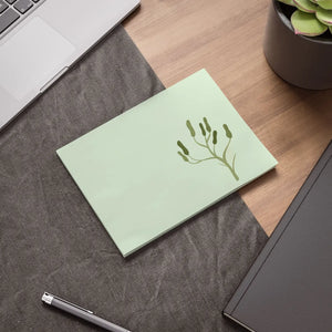 Vibrant Green Post it Notes - Botanical Office Decor - Dipaliz - Sticky
