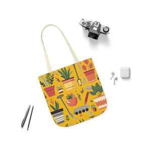Polyester Canvas Tote Bag - Garden Tools and Plants - Dipaliz - Shopping Totes