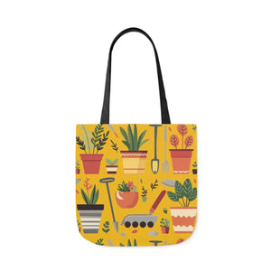 Polyester Canvas Tote Bag - Garden Tools and Plants - Dipaliz - Shopping Totes