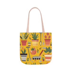 Polyester Canvas Tote Bag - Garden Tools and Plants - Dipaliz - Shopping Totes