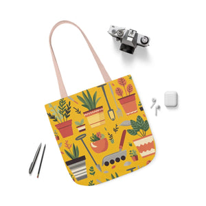 Polyester Canvas Tote Bag - Garden Tools and Plants - Dipaliz - Shopping Totes