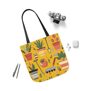 Polyester Canvas Tote Bag - Garden Tools and Plants - Dipaliz - Shopping Totes