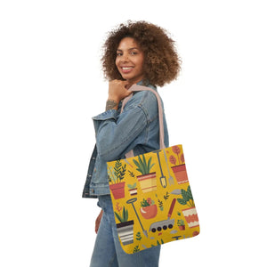 Polyester Canvas Tote Bag - Garden Tools and Plants - Dipaliz - Shopping Totes