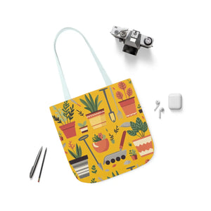 Polyester Canvas Tote Bag - Garden Tools and Plants - Dipaliz - Shopping Totes