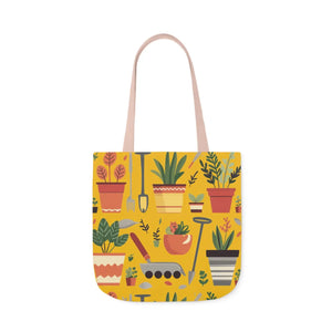 Polyester Canvas Tote Bag - Garden Tools and Plants - Dipaliz - Shopping Totes