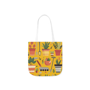 Polyester Canvas Tote Bag - Garden Tools and Plants - Dipaliz - Shopping Totes