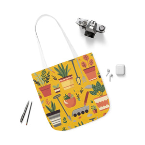Polyester Canvas Tote Bag - Garden Tools and Plants - Dipaliz - Shopping Totes