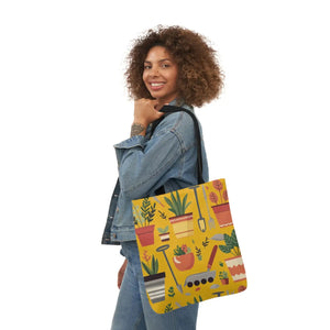 Polyester Canvas Tote Bag - Garden Tools and Plants - Dipaliz - Shopping Totes