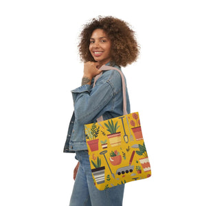 Polyester Canvas Tote Bag - Garden Tools and Plants - Dipaliz - Shopping Totes