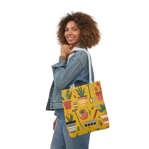 Polyester Canvas Tote Bag - Garden Tools and Plants - Dipaliz - Shopping Totes