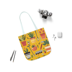 Polyester Canvas Tote Bag - Garden Tools and Plants - Dipaliz - Shopping Totes
