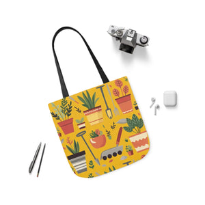 Polyester Canvas Tote Bag - Garden Tools and Plants - Dipaliz - Shopping Totes