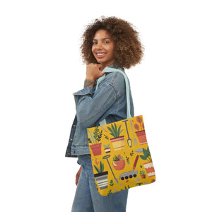 Polyester Canvas Tote Bag - Garden Tools and Plants - Dipaliz - Shopping Totes
