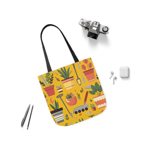 Polyester Canvas Tote Bag - Garden Tools and Plants - Dipaliz - Shopping Totes