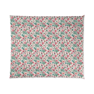 Flowers Pattern Comforter – Pastel Polyester - Dipaliz - Quilts & Comforters