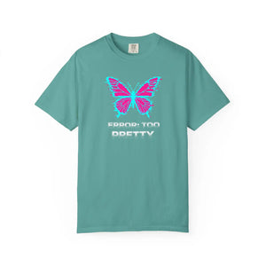 Too Pretty Butterfly T-shirt - Retro Neon Graphic Tee - T-shirts