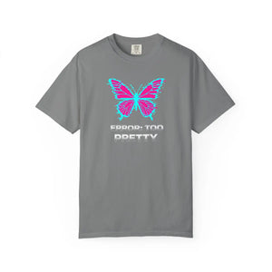 Too Pretty Butterfly T-shirt - Retro Neon Graphic Tee - T-shirts