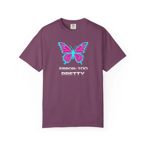 Too Pretty Butterfly T-shirt - Retro Neon Graphic Tee - T-shirts