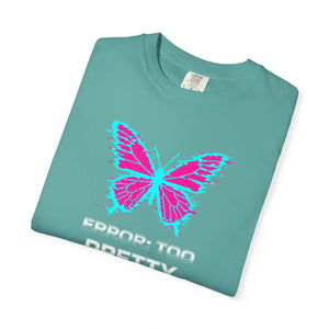 Too Pretty Butterfly T-shirt - Retro Neon Graphic Tee - T-shirts