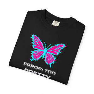 Too Pretty Butterfly T-shirt - Retro Neon Graphic Tee - T-shirts