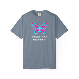 Too Pretty Butterfly T-shirt - Retro Neon Graphic Tee - T-shirts