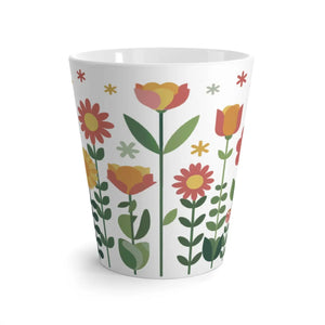 Vibrant Pretty Flowers Latte Mug - 12oz Ceramic - Dipaliz - Mugs