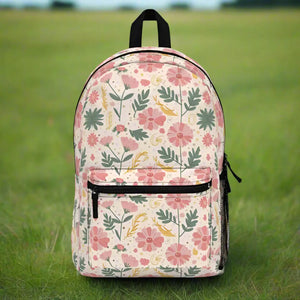 Pastel Flowers Backpack - Waterproof Material - Dipaliz - Backpacks