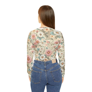 Vintage Daisy Botanical Women’s Long Sleeve V-neck Shirt (aop) - T-shirts - Xs