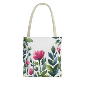 Chic Tote Bags with Pretty Pink Flowers - Dipaliz - 13’’ × / Beige