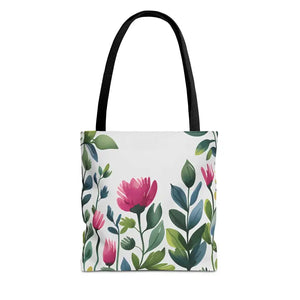 Chic Tote Bags with Pretty Pink Flowers - Dipaliz - 13’’ × / Black