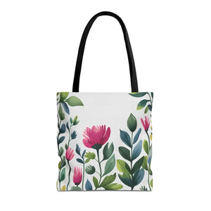 Chic Tote Bags with Pretty Pink Flowers - Dipaliz - 16’’ × / Black