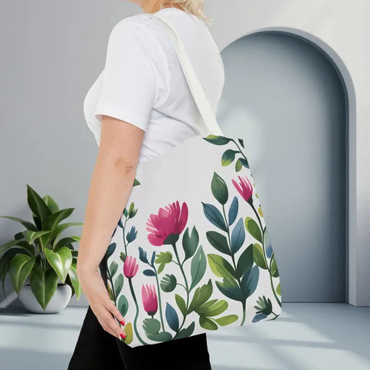 Chic Tote Bags with Pretty Pink Flowers for Every Occasion - 16’’ × / White