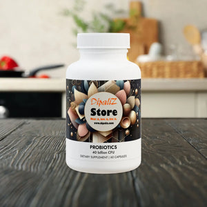 Ultimate Probiotic with Maktrek Bi-pass Technology - Dipaliz - White Bottle + Cap / Unflavored / 60 Vegetable Capsules