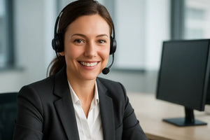 Professional female customer service representative