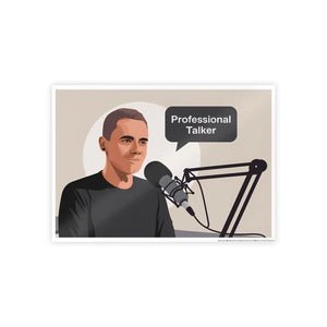 Professional Talker High-gloss Poster Podcast Room - Dipaliz - Posters