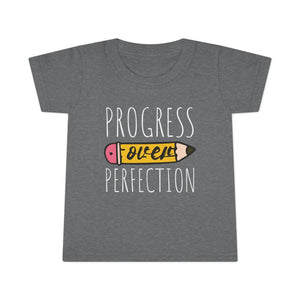 Stylish Progress Over Perfection Toddler Tees Pencil - Dipaliz - Baby & Tops