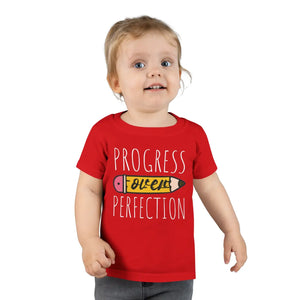 Stylish Progress Over Perfection Toddler Tees Pencil - Dipaliz - Baby & Tops