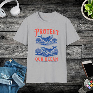 Ocean Unisex Softstyle Tee - Protect Marine Life - Dipaliz - T-shirts