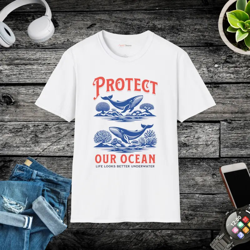 Feel the Ocean Breeze in our Unisex Softstyle Tee - White / s T-shirt