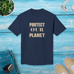 Earth Day Tee Cotton T-shirt Protect our Planet - Dipaliz - Dark Navy / s - T-shirts