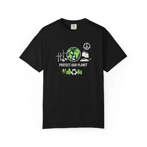 Protect our Planet Eco T-shirt, Renewable Energy & Recycling Graphic