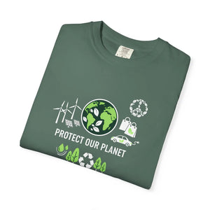 Protect our Planet Eco T-shirt, Renewable Energy & Recycling Graphic