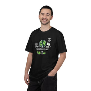 Protect our Planet Eco T-shirt, Renewable Energy & Recycling Graphic