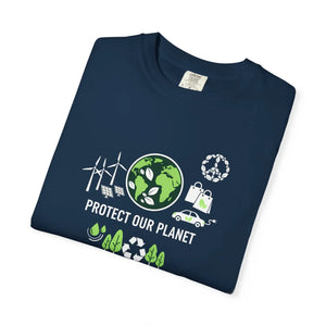 Protect our Planet Eco T-shirt, Renewable Energy & Recycling Graphic
