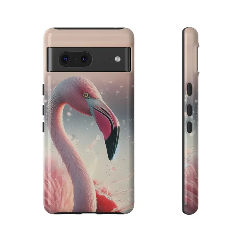 Bold Pink Flamingo Style Cases for Iphone Galaxy & Pixel - Google 7 / Glossy Phone Case